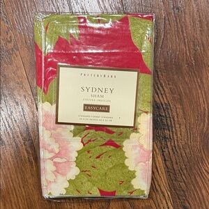 Pottery Barn Sydney Sham in Red and Green Floral